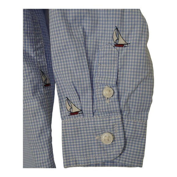 Janie and Jack Sailboat Button Down Shirt Sz 18-24M - Picture 4 of 7
